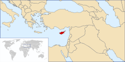 Localización de Chipre