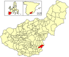 Расположение муниципалитета Ухихар на карте провинции