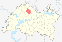 Localização do distrito de Sabinsky no Tartaristão