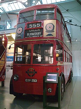 Double-deck trolleybus.