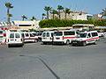 Louages (streektaxis) in Monastir, Tunesië