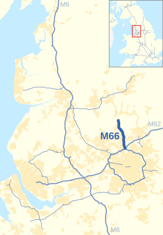 <span class="mw-page-title-main">M66 motorway</span> Motorway in North West England