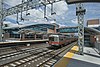 A train at West Haven station in July 2013 shortly before its opening in August