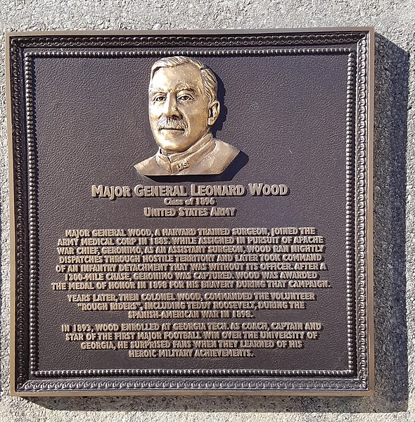 File:Major General Leonard Wood plaque, Georgia Tech.jpg