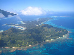 Veduta aerea dell'isola di Mangareva