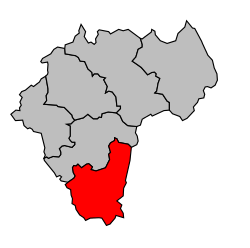 Kanton na mapě arrondissementu Loches