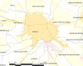Mapa obce Bayeux