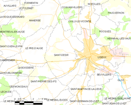 Mapa obce Saint-Désir