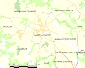 Poziția localității Villebois-Lavalette