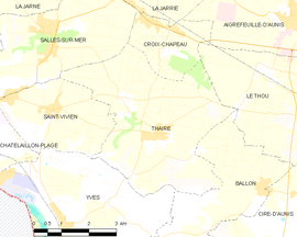 Mapa obce Thairé