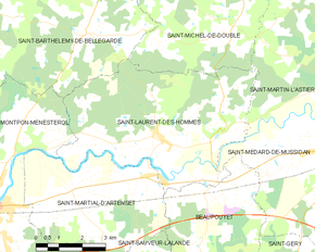 Poziția localității Saint-Laurent-des-Hommes