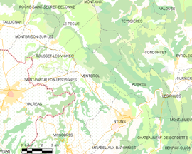 Mapa obce Venterol