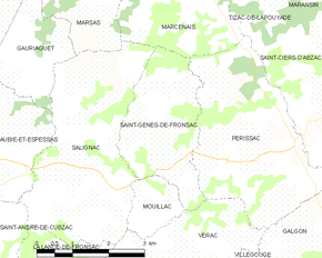 Poziția localității Saint-Genès-de-Fronsac