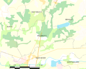 Poziția localității Bas-Mauco