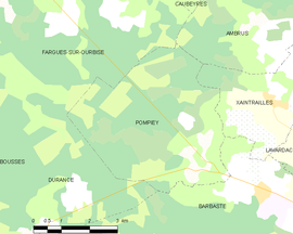 Mapa obce Pompiey