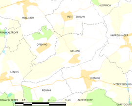 Mapa obce Nelling