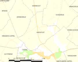 Mapa obce Hardifort