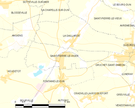 Mapa obce Saint-Pierre-le-Viger