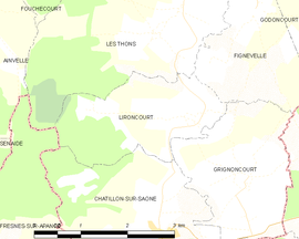 Mapa obce Lironcourt