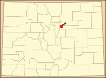 Localização no estado do Colorado