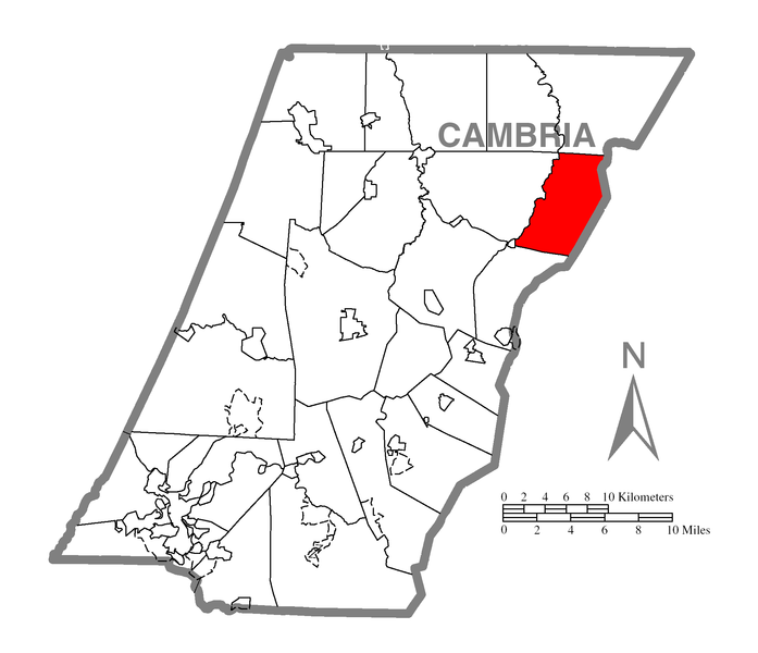 File:Map of Dean Township, Cambria County, Pennsylvania Highlighted.png