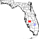 Harta statului Florida indicând comitatul Hardee