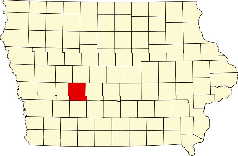 صورة:Map of Iowa highlighting Guthrie County.svg
