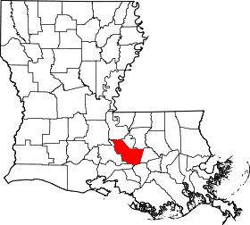 Map of Louisiana highlighting Iberville Parish.svg