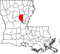 Map of Louisiana highlighting LaSalle Parish.svg