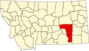 Rosebud County map Map of Montana highlighting Rosebud County.svg