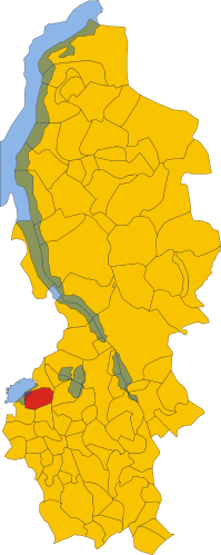 Map of comune of Bosisio Parini (province of Lecco, region Lombardy, Italy).svg
