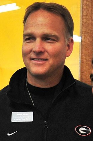 Bulldogs' former head football coach Mark Richt, who coached at Georgia 2001–2015