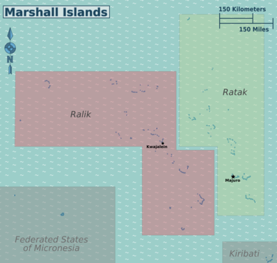 マーシャル諸島の地図