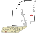 Thumbnail for File:McNairy County Tennessee incorporated and unincorporated areas Stantonville highlighted.svg