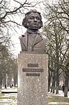 Bust of Mickiewicz in Brest, Belarus