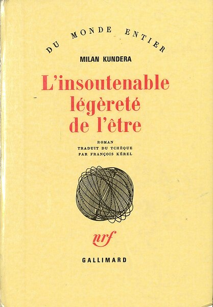 Soubor:Milan Kundera L' insoutenable légèreté de l'être 1984 couverture.jpg