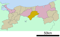 Kedudukan Misasa di wilayah Tottori