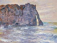 Etretat, Cliff and the Porte d'Aval Monet w1017.jpg