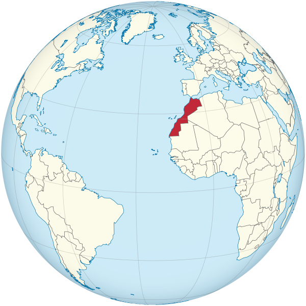 File:Morocco on the globe (claimed) (Cape Verde centered).svg