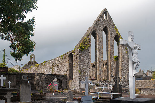 East gable with lancet windows of the Franciscan Friary