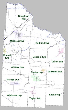 Kaart van Nevada County