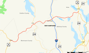 Mappa di New Hampshire Route 104