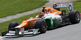 Nico Hülkenberg řídící vůz VJM05 při Grand Prix Malajsie 2012.