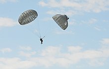 Reserve parachute (right) in use Noble Partner 2017 (36291065742).jpg