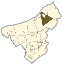 Location of Washington Township in Northampton County, Pennsylvania