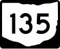 State Route 135 marker