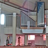 Oberwürzbach Pfarrkirche Herz Jesu Orgelprospekt Empore.JPG