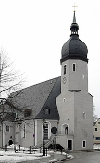 Olbernhau Town in Saxony, Germany