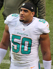 Olivier Vernon was suspended six games from the scandal Olivier Vernon.JPG