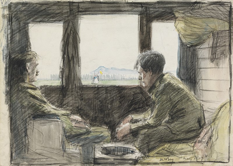 File:On the Troop Train- the Second Day Art.IWMART1400.jpg